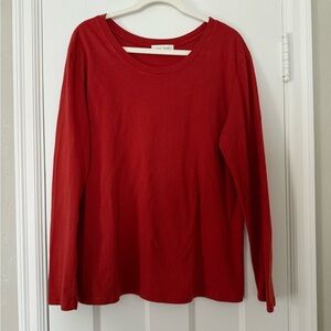 Treasure & Bond Bold Red Long Sleeve Tee